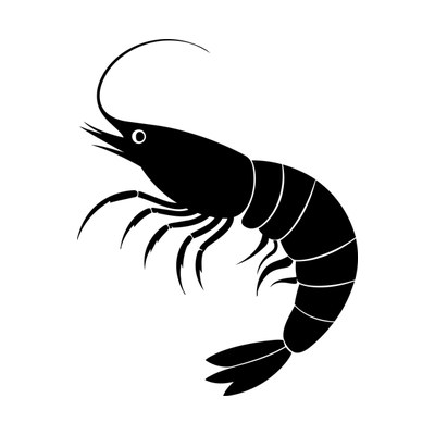 Shrimp Silhouette SVG cut file