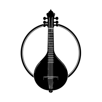 Sitar Badge SVG cut file
