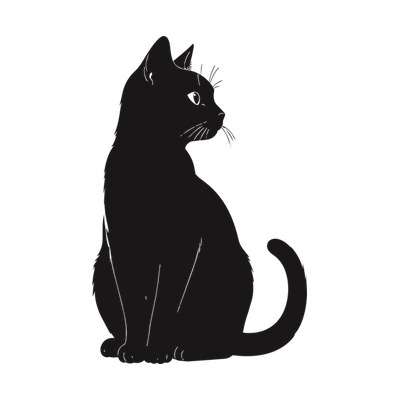 Sitting Cat SVG cut file