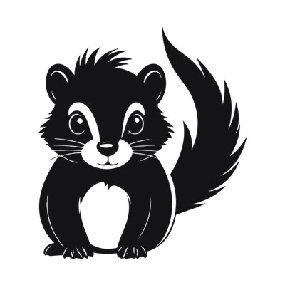 Skunk Leafframe Front SVG cut file