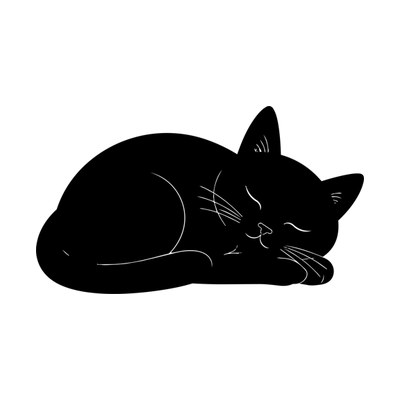 Sleeping Cat SVG cut file