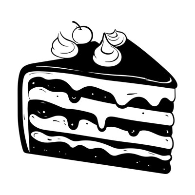 Slice Of Cake Chunky Front SVG cut file