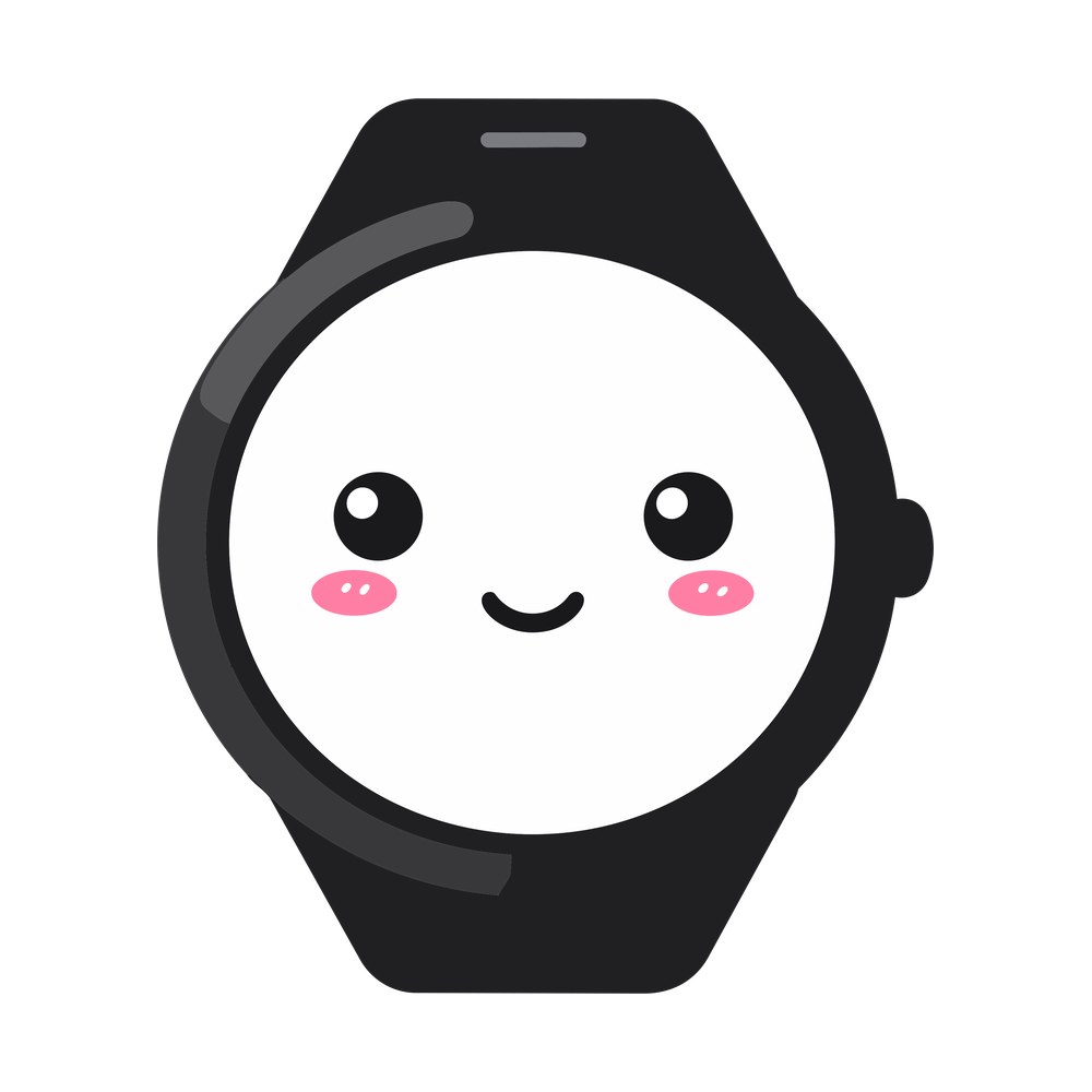 Smart Watch Kawaii Front – original artwork without the sticker border