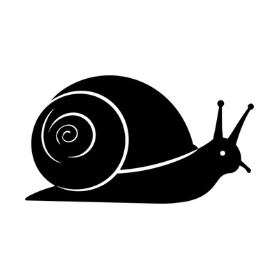 Snail Silhouette SVG cut file