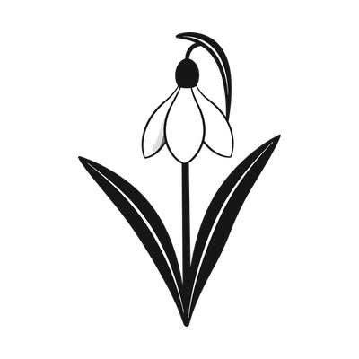 Snowdrop Line SVG cut file