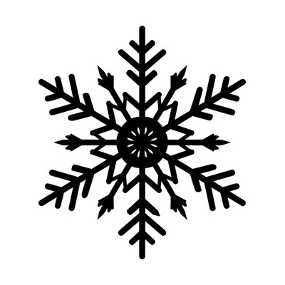 Snowflake Minimal Front SVG cut file