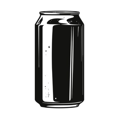 Soda Can Stencil Side SVG cut file