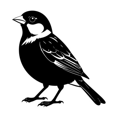 Sparrow Silhouette SVG cut file
