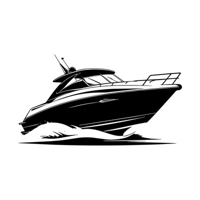 Speedboat Retro SVG cut file