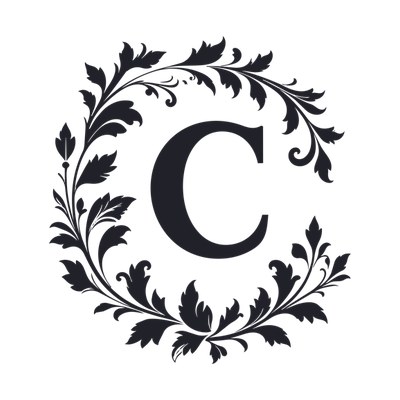 Split Monogram C SVG cut file