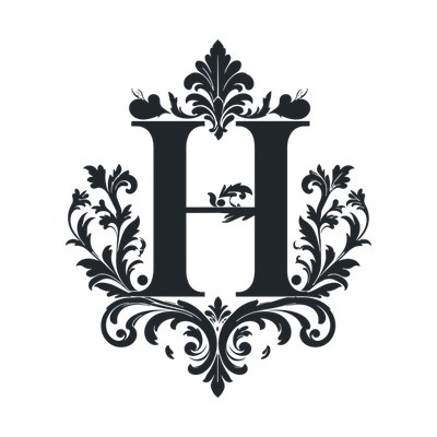 Split Monogram H SVG cut file
