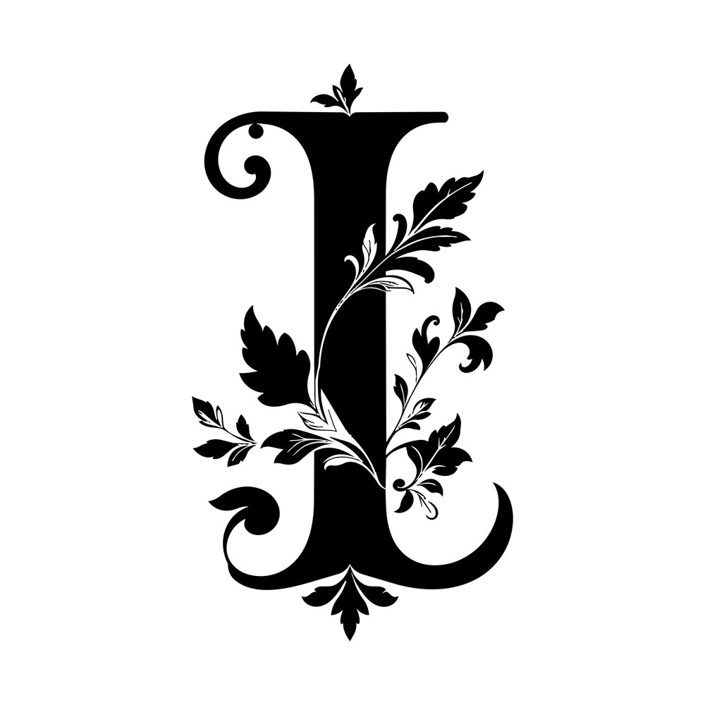 Split Monogram I SVG cut file – SVG, PNG, DXF