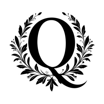 Split Monogram Q SVG cut file