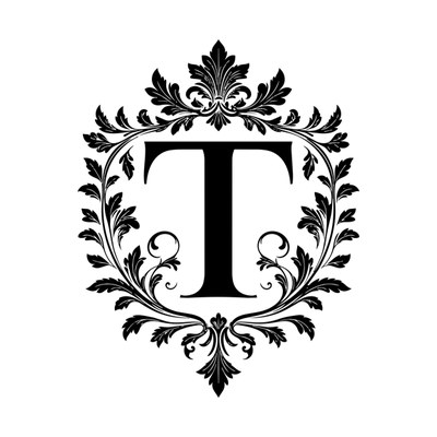 Split Monogram T SVG cut file