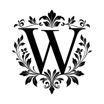 Split Monogram W SVG cut file