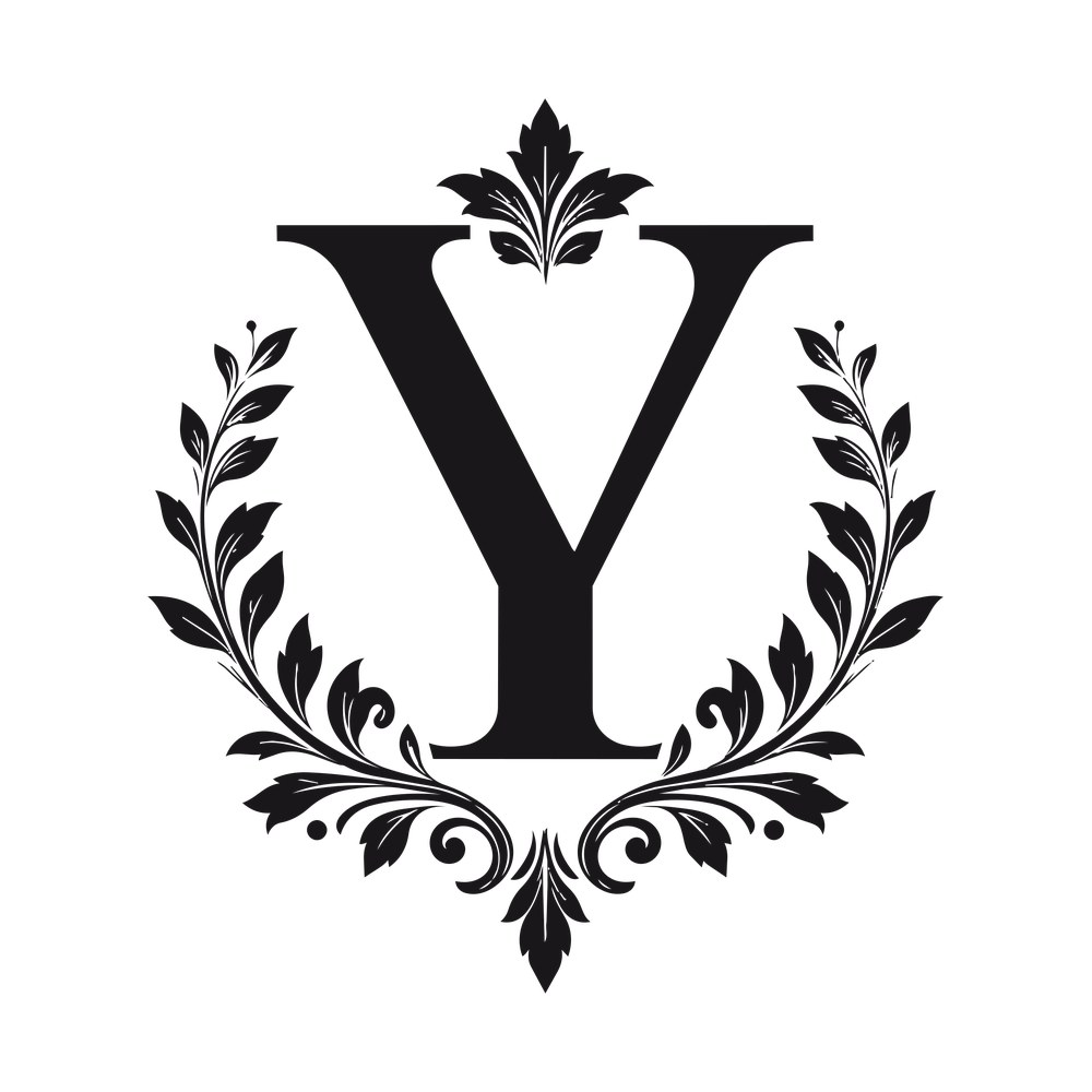 Split Monogram Y SVG cut file – SVG, PNG, DXF