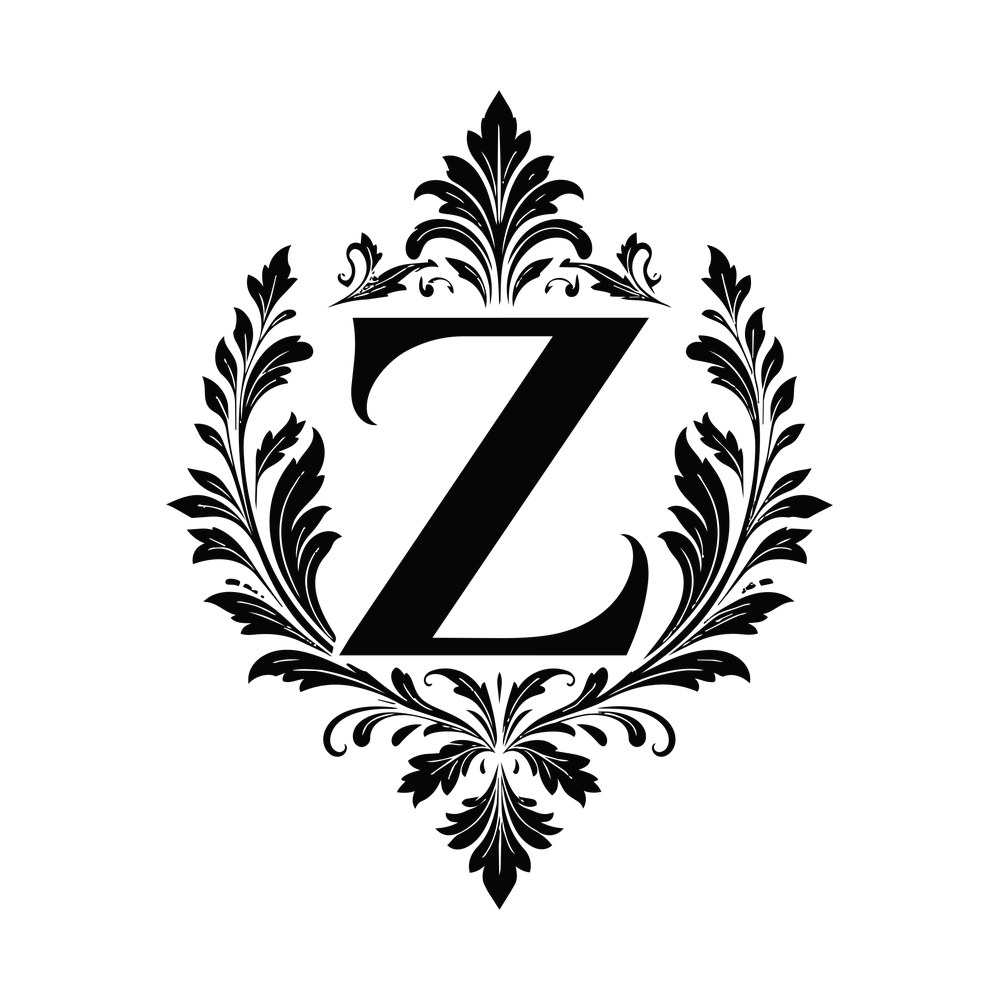 Split Monogram Z SVG cut file – SVG, PNG, DXF