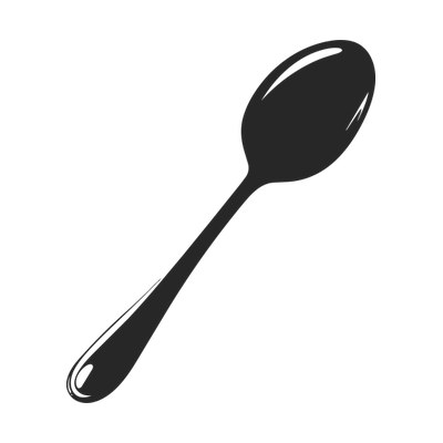 Spoon Doodle Side SVG cut file