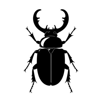 Stag Beetle Silhouette SVG cut file