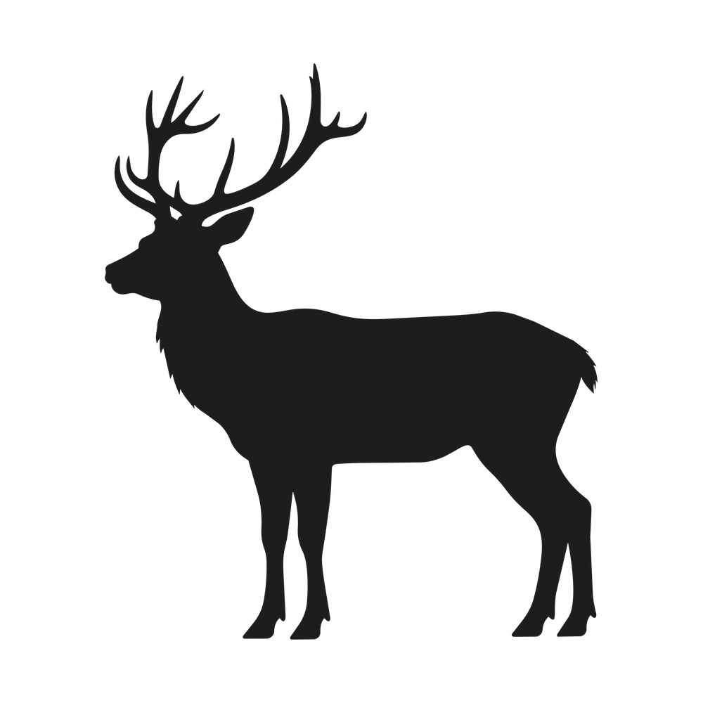 Stag Silhouette SVG cut file – SVG, PNG, DXF