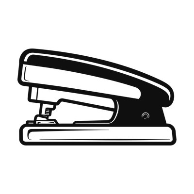 Stapler Sticker Front SVG cut file