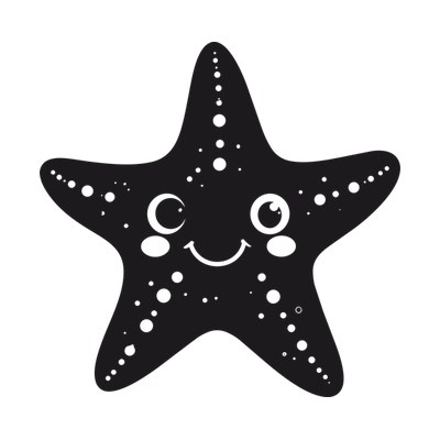 Starfish Cartoon SVG cut file