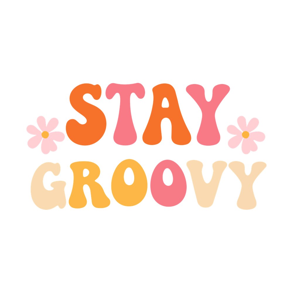 Stay Groovy Retro Clipart SVG + PNG – SVG, PNG