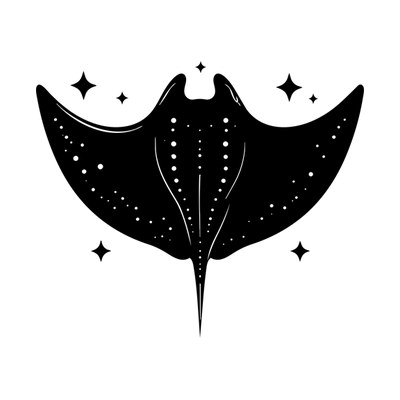 Stingray Stars Side SVG cut file