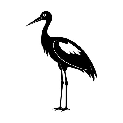 Stork Bird Silhouette SVG cut file