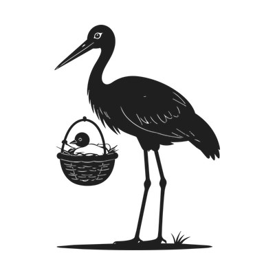 Stork SVG cut file