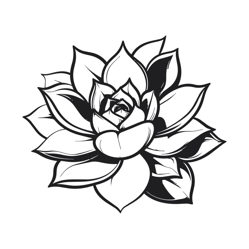 Succulent Line SVG cut file – SVG, PNG, DXF