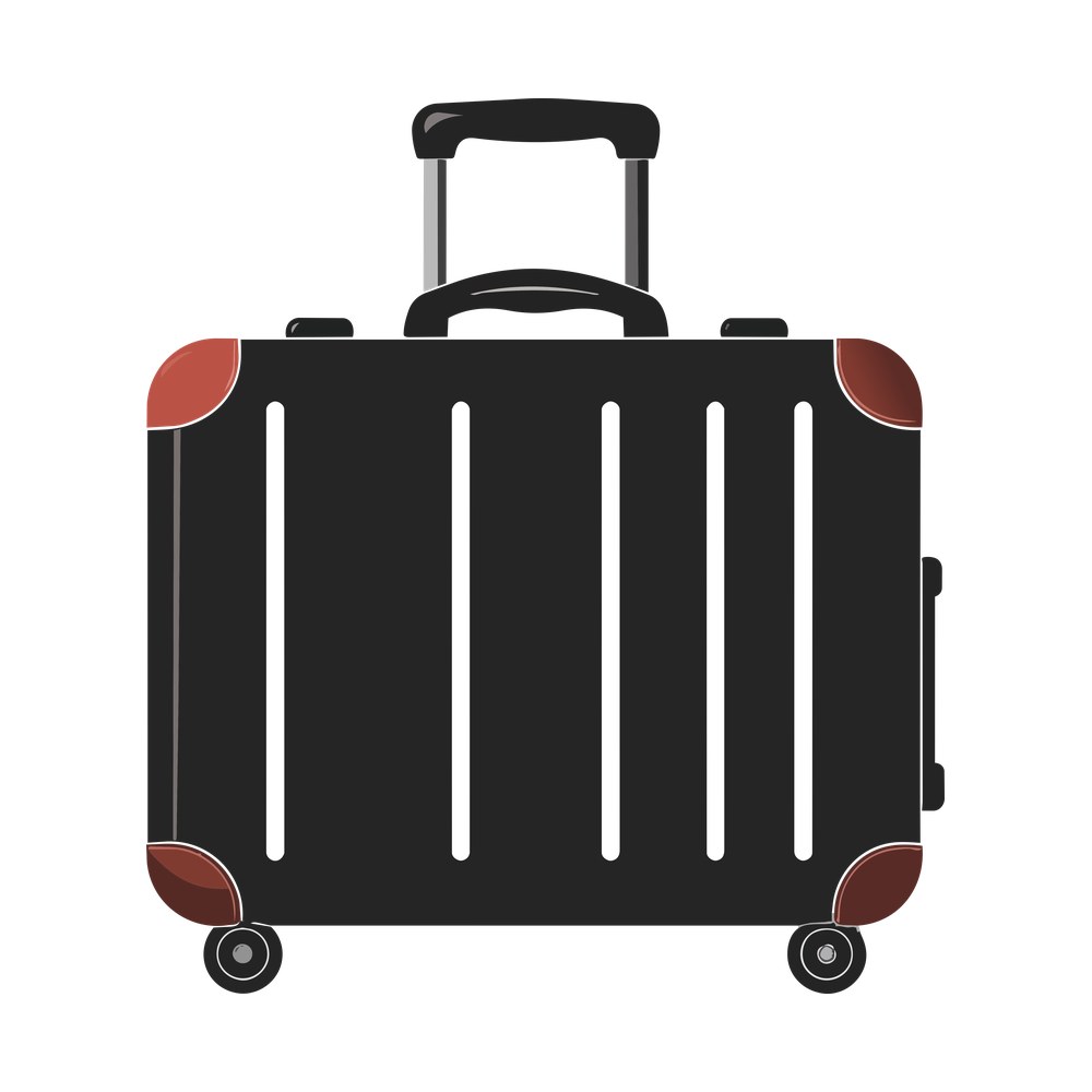 Suitcase Vintage – original artwork without the sticker border