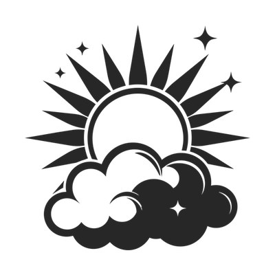 Sun And Cloud Stars Front SVG cut file