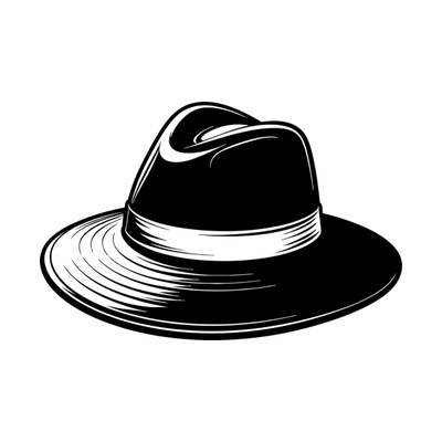 Sun Hat Chunky Side SVG cut file