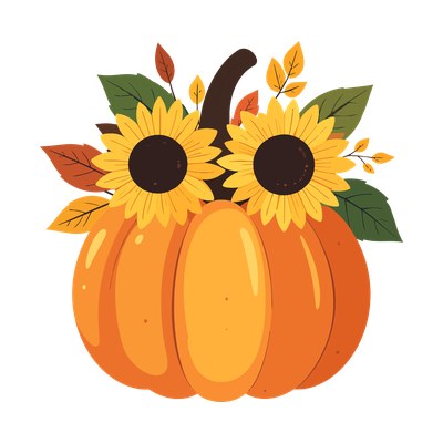 Sunflower Pumpkin SVG cut file