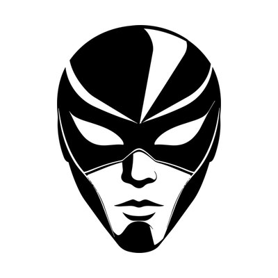 Superhero Mask Geometric Side SVG cut file