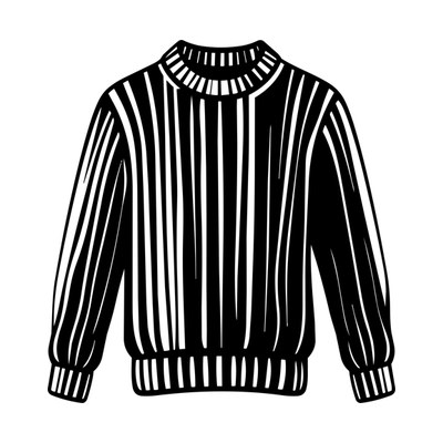 Sweater Thickline SVG cut file