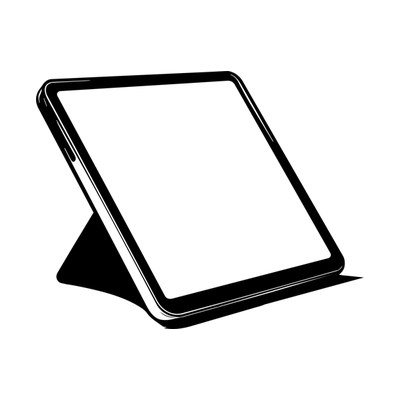 Tablet Thickline Side SVG cut file