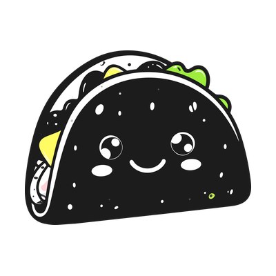 Taco Cartoon SVG cut file
