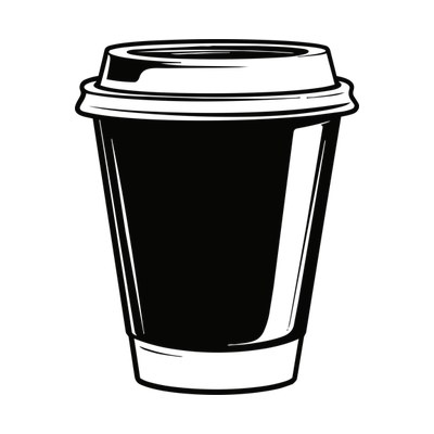 Takeaway Coffee Cup Minimal SVG cut file