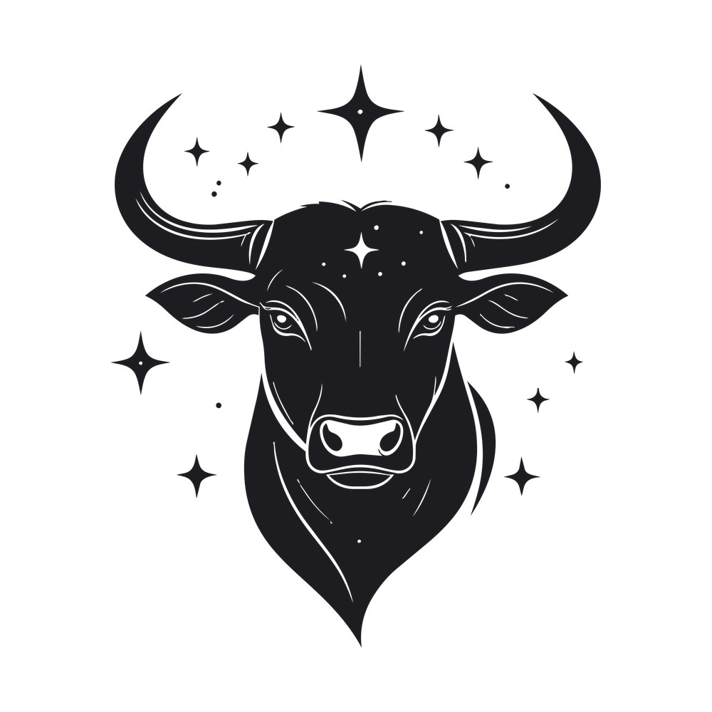 Taurus Bull Zodiac SVG cut file – SVG, PNG, DXF