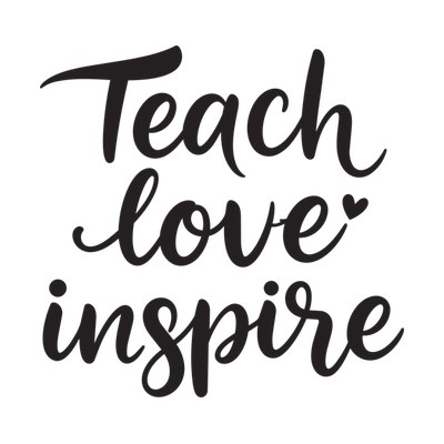 Teach Love Inspire Script SVG cut file