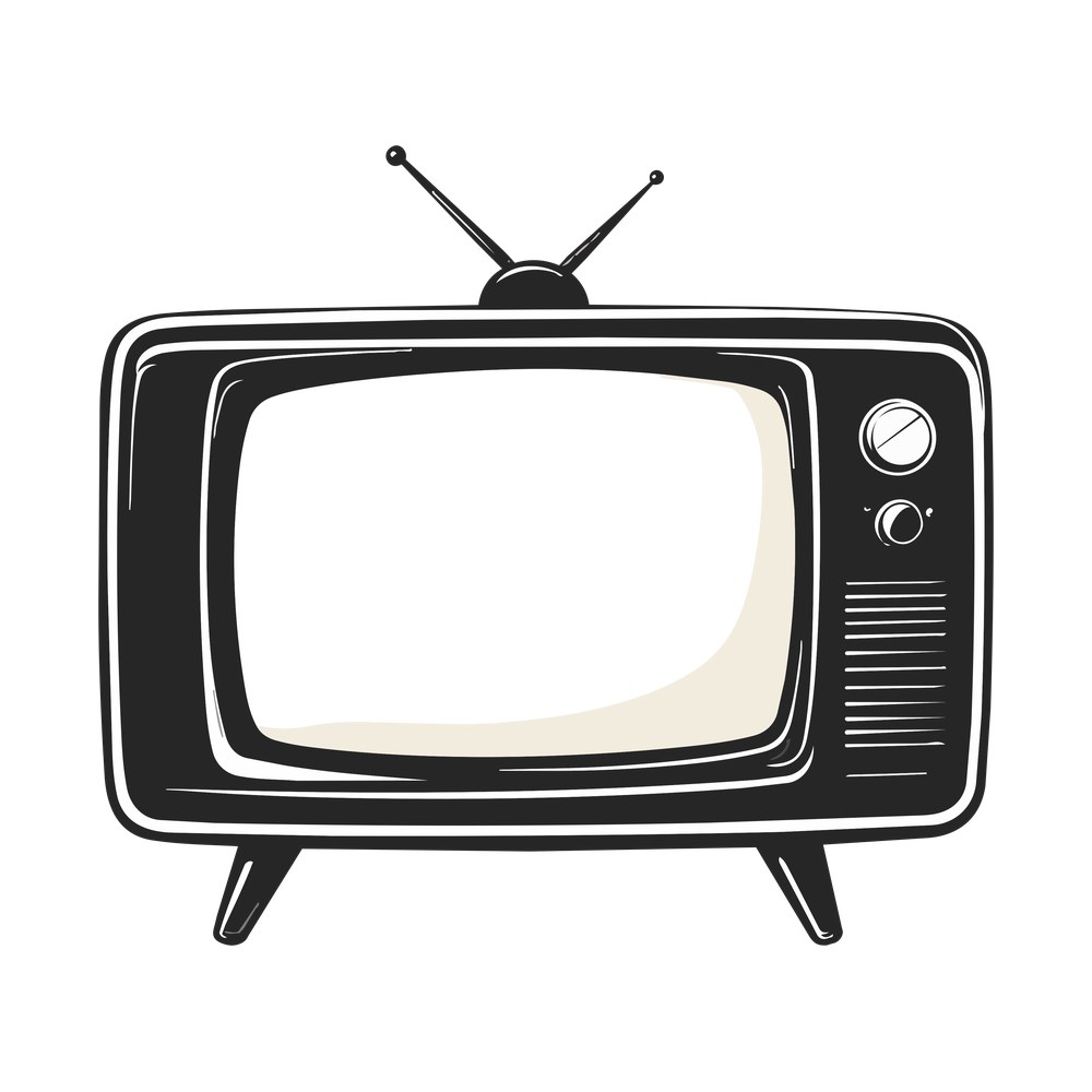 Television Minimal – original artwork without the sticker border