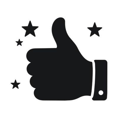 Thumbs Up Stars Front SVG cut file