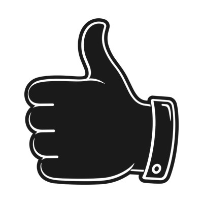 Thumbs Up Sticker Side SVG cut file