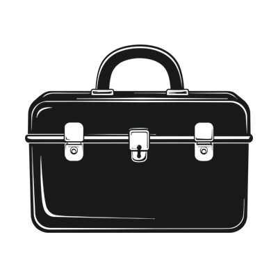 Toolbox Retro Front SVG cut file