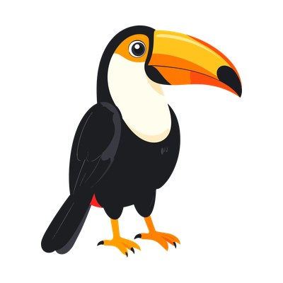 Toucan Retro SVG cut file