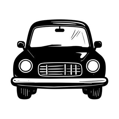 Toy Car Doodle Front SVG cut file