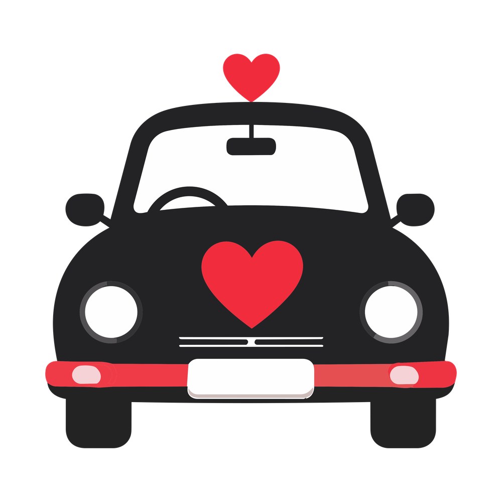Toy Car Heart Front – original artwork without the sticker border