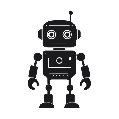 Toy Robot Minimal Side SVG cut file